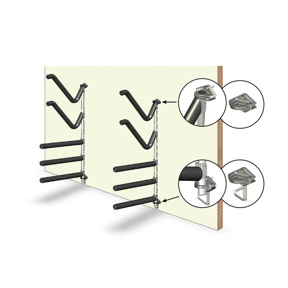 Kayak/SUP Storage Rack, Base Frame, Wall Mount image number 0