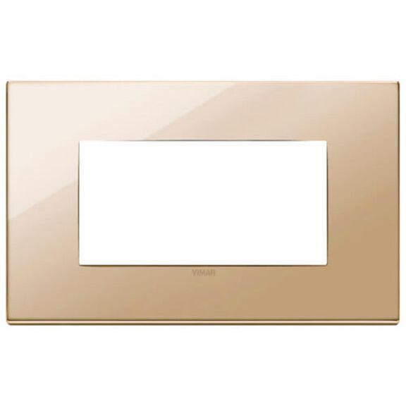 Vimar Eikon Total Look 22654.82 4-Module Cover Plate, Total White Diamond image number 0