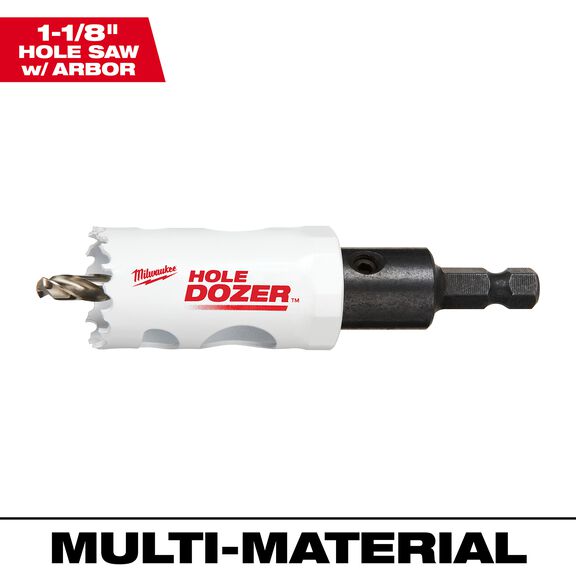 1-1/8" HOLE DOZER&trade; Bi-Metal Hole Saw with Arbor image number 0
