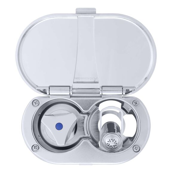 Trinidad Transom Shower Cold Only, Chrome Cup & Lid, Hammer-Head Arctic White Sprayer, 6' White Rubber Hose, Chrome Trinidad Handle image number 4