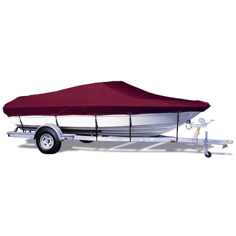 V-Hull Runabout Cover, OB, Burgundy, Hot Shot, 23'5"-24'4", 102" Beam image number null