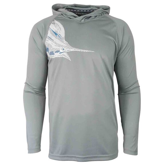 Men's Blue Marlin Hooded Shirt image number 0