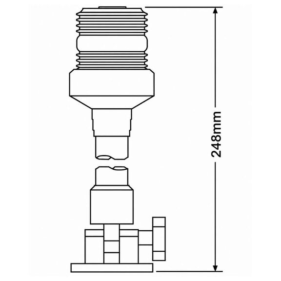 SEAFLO 03 Series 9 1/2 In All-Around LED Pole Navigation Light 12-24V for Boats Up to 65 Ft image number 1