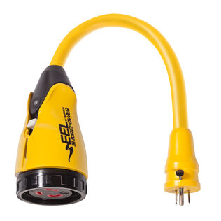Marinco EEL Shore Power Pigtail Adapter, 15 Amp 125V Male to 30A 125V Female