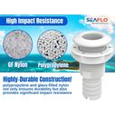 SEAFLO 2" Thru Hull Fitting with Check Valve White image number 3