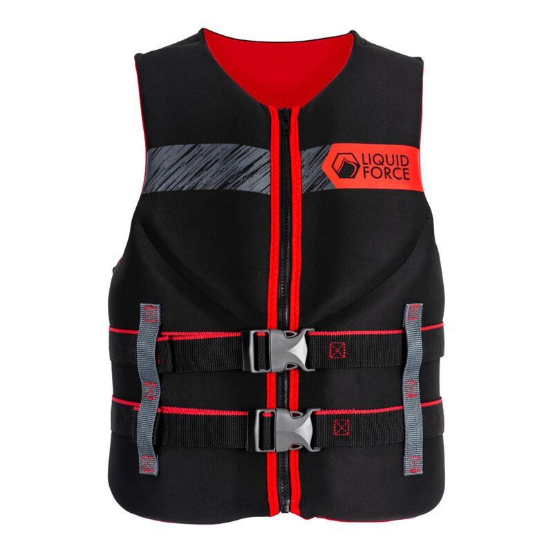 Liquid Force Men's Classic Hinge CGA Life Vest, in Black/Red | by West Marine