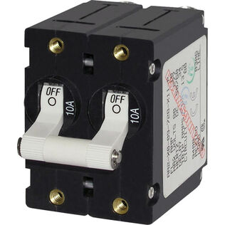 A-Series Double Pole White Toggle Circuit Breakers