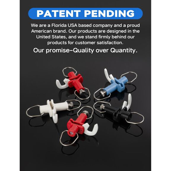 BLUEWING Progressively Tunable Premium Outrigger Release Clip, White, 2pcs image number 5