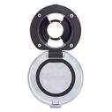 Recessed Cup & Lid Set Stainless Steel Lid w/Gasket / Plastic Cup Black image number 1