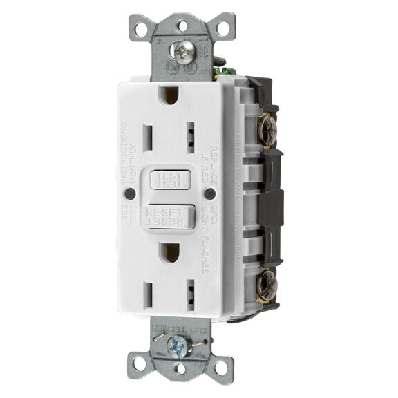 Hubbell Marine 15A 125V, Self Test, GFR, White image number 0