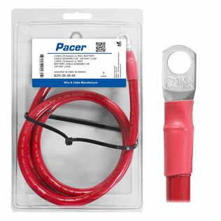 48" Battery Cable Assembly, #2 3/8, Red