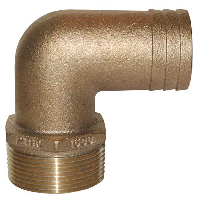 PTHC, 90° Standard Flow Bronze Fitting, 3" Pipe, 3" Hose image number 0