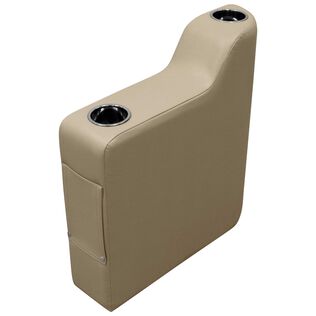 Wise DLX3009-207 DLX Series Pontoon Left Radius Arm Rest - Neutral