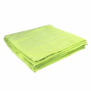 Microfiber Cleaning Cloths - Green 16" x 16", 20-Pack Bulk Box