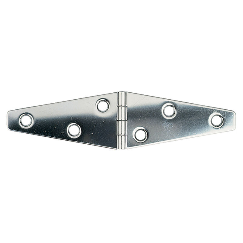 Stainless-Steel Strap Hinge, 6" Open Width, 1-1/2" Length image number 0