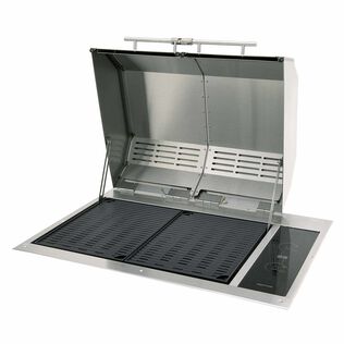 Texan, Two Zone Grill, Mounting Holes w/Fan Kit, Split Lid, Hardwire, 240V