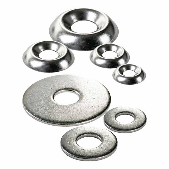 Washer Kit, 126 Piece, Stainless Steel image number 1