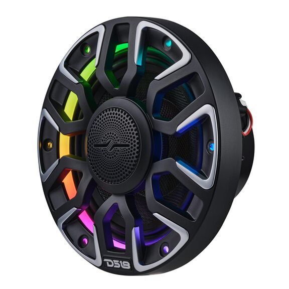 6.5&rdquo; Marine Coaxial Speaker With Kevlar Cone, Bullet Tweeter, Neodymium Magnet, and Digital LED Lights | 200W RMS 4-Ohm image number 4