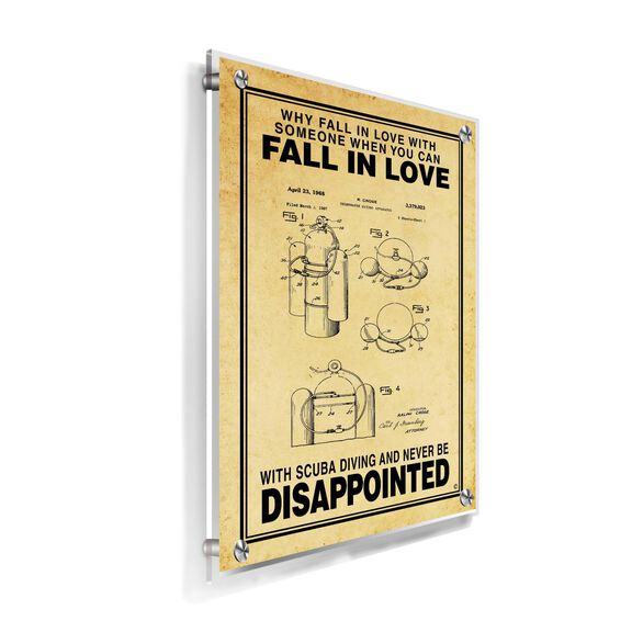 Fall in Love with Scuba Poster Parchment image number 1