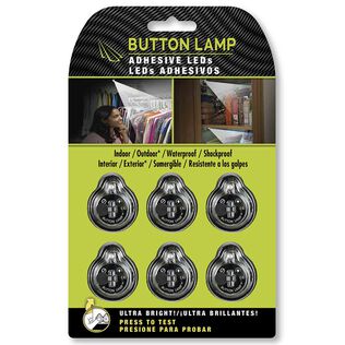 Adhesive LED Button Lamp, 6-Pack