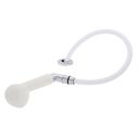 Deck-Mount Sprayer Large Warm White Sprayer No Hook, w/Elbow, 10' White Rubber Hose, Low Profile Holder image number 1