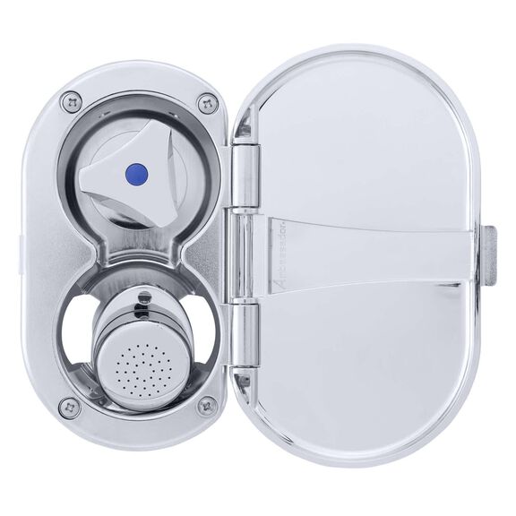 Trinidad Transom Shower Cold Only, Chrome Cup & Lid, Small Chrome Sprayer, 10' White Rubber Hose, Chrome Trinidad Handle image number 6
