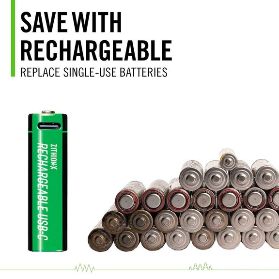 Coast ZX AA USB-C Rechargeable Batteries, 4-Pack image number 2