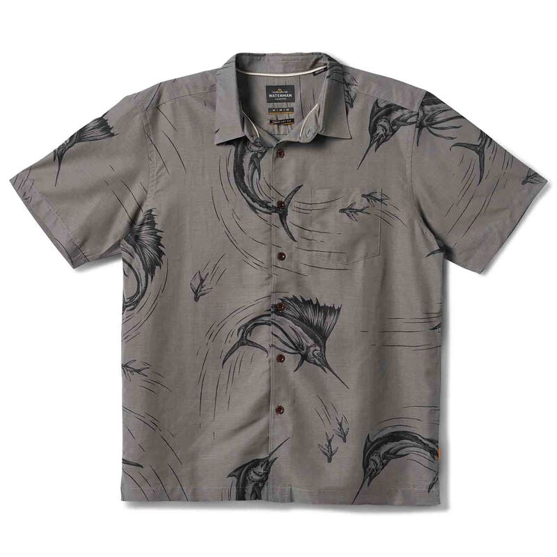 Quiksilver Waterman Men's The Chase Shirt, in Smoke Pearl, Size Large | by West Marine