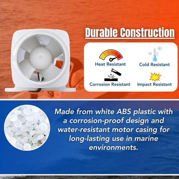 SEAFLO In-Line Blower, 12V 130 CFM Bilge Ventilation Fan image number 5