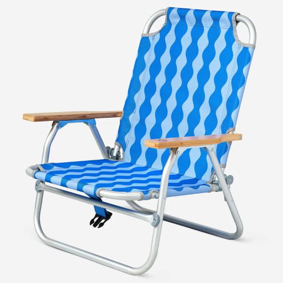 Folding Easy Chair, Slack Tide Coastal Blue image number 0