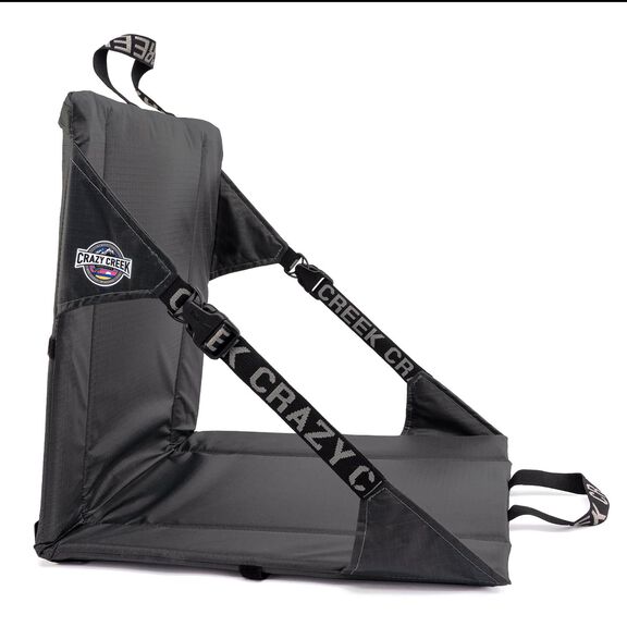 Crazy Creek Original Chair Perfect for Stadium Seats, Camping, Hiking & More, Comfort On All Terrains, Adjustable Straps, Lightweight Design, Water-Resistant, Slate image number 1