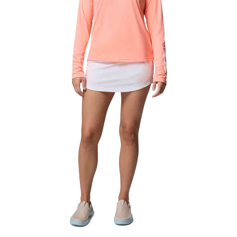 Columbia Women's PFG Castback Skort, in White, Size Large | by West Marine