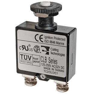 Push-Button Reset-Only Thermal Circuit Breakers - #8 Screw Terminals