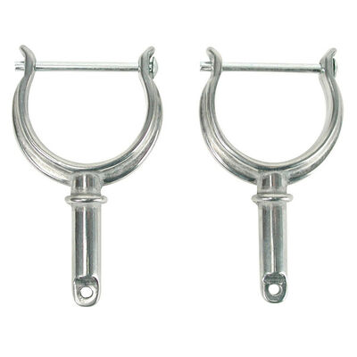 Chrome-Plated Zamac Pinned Oarlock Horn, 1 1/2" Length