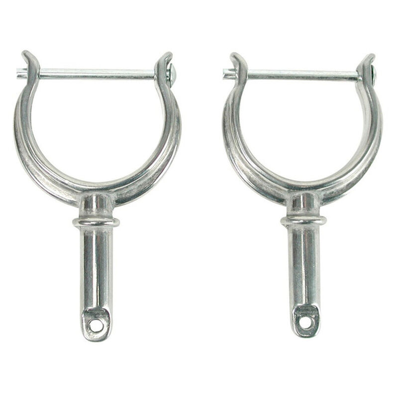 Chrome-Plated Zamac Pinned Oarlock Horn, 1 1/2" Length image number 0