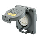 Hubbell Marine Twist-Lock, Watertight Safety Shroud Receptacle, 30A 125V, L5-30R, Gray image number 0
