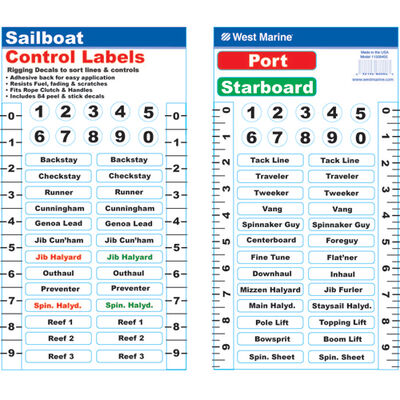 Sailboat Control Labels