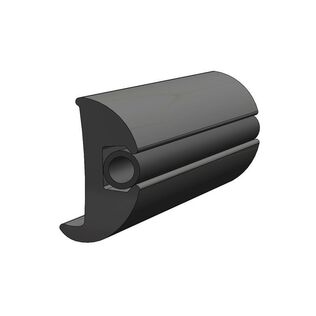 Flexible Vinyl Rub Rail, 1-7/8" H x 1-1/8" W, Black