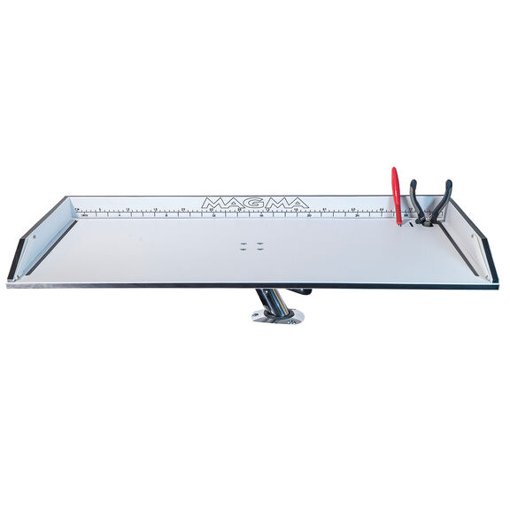 Angler 32" x 14"  Bait/Fillet Table with Levelock Rodholder Mount image number 0