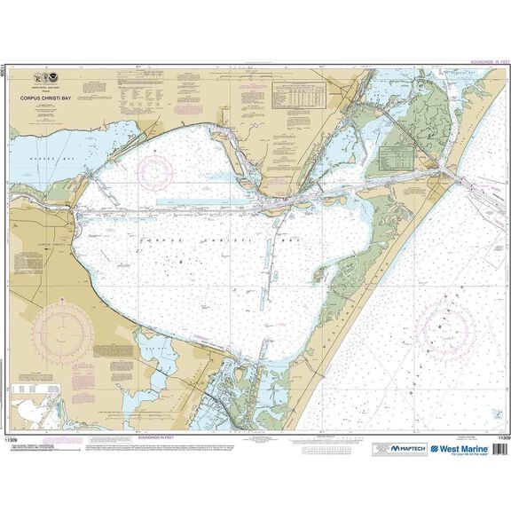 Maptech&reg; NOAA Recreational Waterproof Chart-Corpus Christi Bay, 11309 image number 0