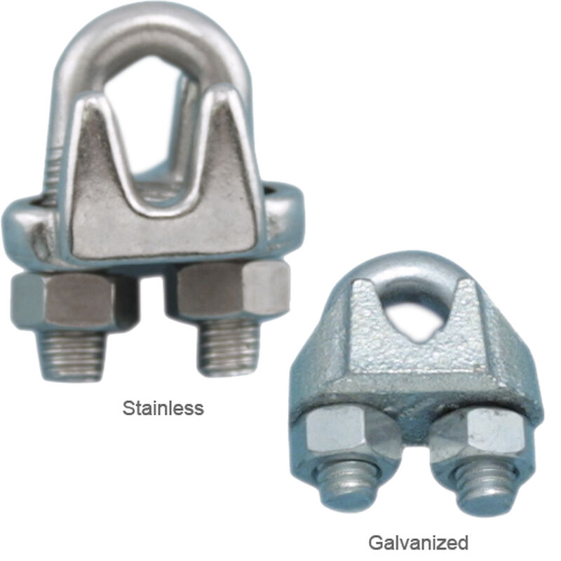 3/16" Galvanized Wire-Rope Clamp image number 0
