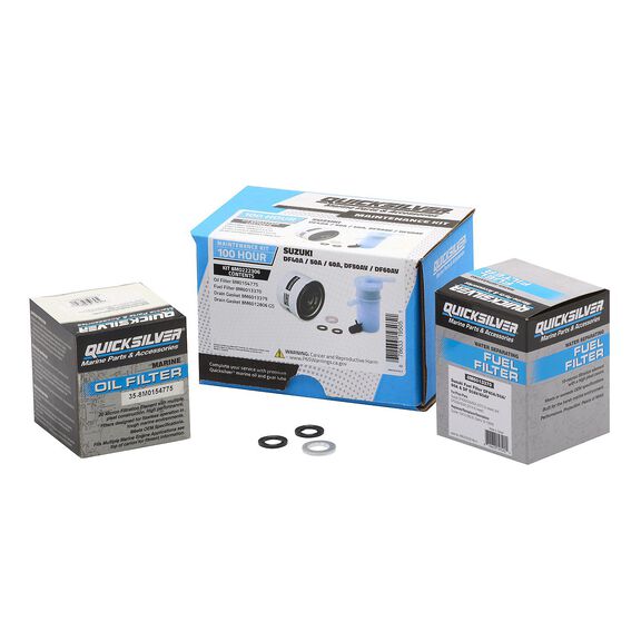 Quicksilver 8M0222306 100 Hour Maintenance Kit, Suzuki DF40A/50A/60A and DF50AV/DF60AV image number 0