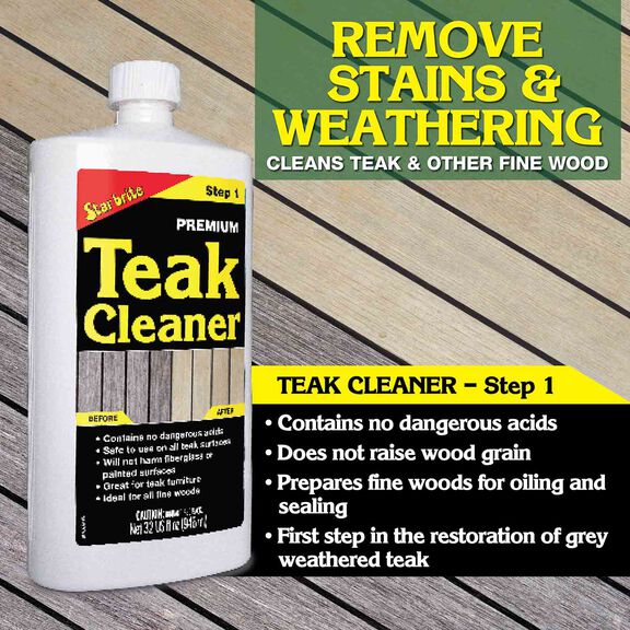 Premium Teak Cleaner Step 1, Quart image number 2