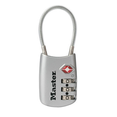 1 3/16in (30mm) Wide Set Your Own Combination TSA-Accepted Luggage Lock with Flexible Shackle