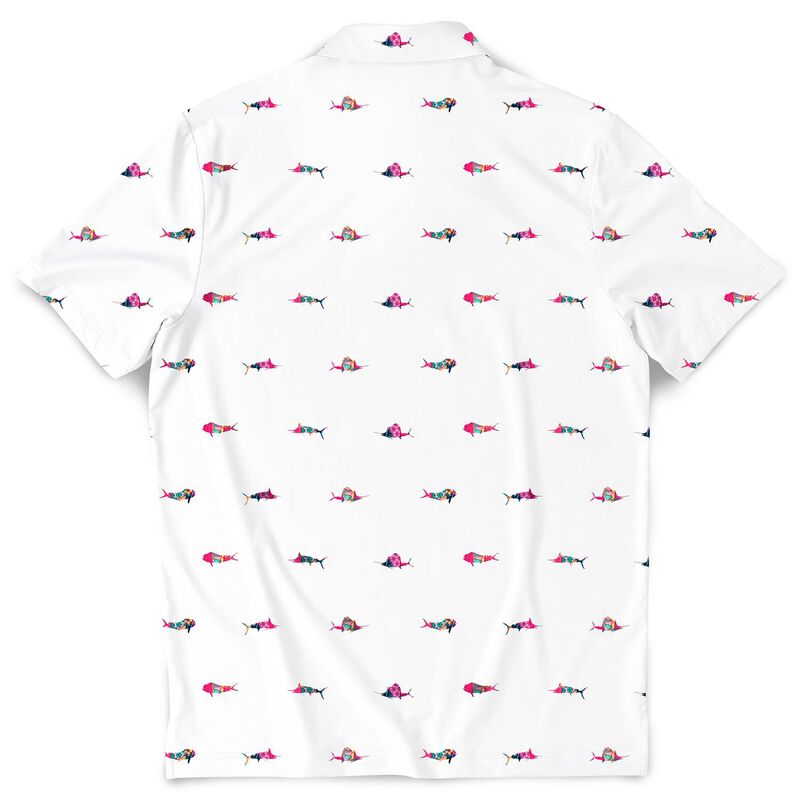 SCALES Men's Trippy Fish Polo West Marine