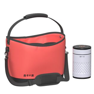KeepR Beverage Tote Caddy with Ice Bucket and Shoulder Strap, Coral