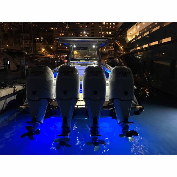 Lumishore SUPRA TIX404 LED Through Hull Underwater Light, 8,150 Lumen, Blue/White image number 2