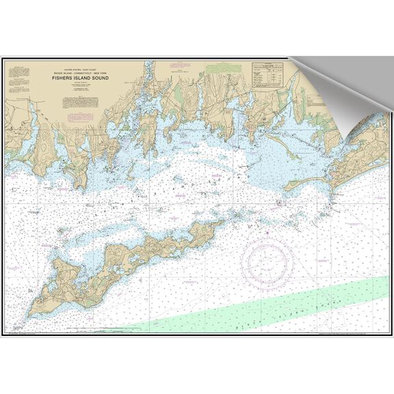 Fisher's Island Sound Decorative Nautical Chart image number 0