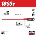 3/16" Cabinet - 8" 1000 V Insulated Screwdriver image number 1