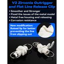 BLUEWING Zirconia Outrigger and Flat Line Release Clip White 2pcs image number 1